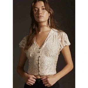 Anthropologie V-neck Flutter top (brand new)